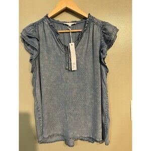 Jane & Delancey Womens Chambray Top S NWT